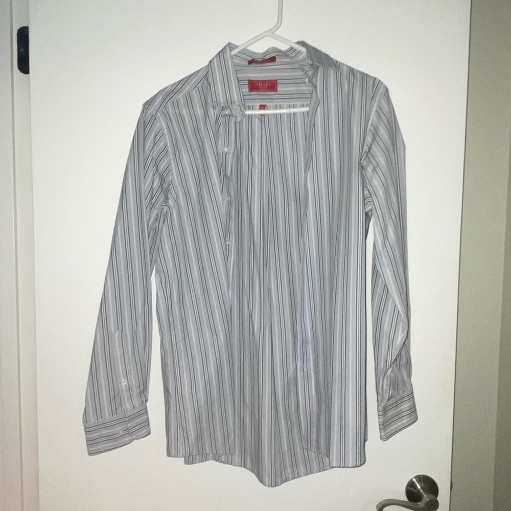 Light blue button down